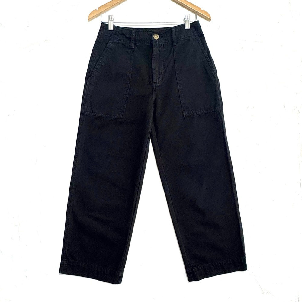 Vince Black Wide Leg Cotton Cargo style Pants - Size 4